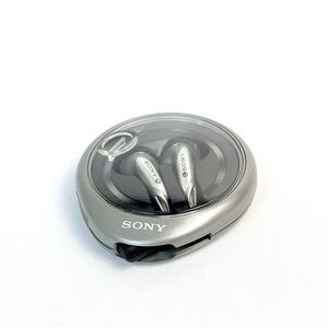 Vintage Sony Walkman Earbuds MDR-E828LP Silver Fontopia Winding Case Y2K Retro